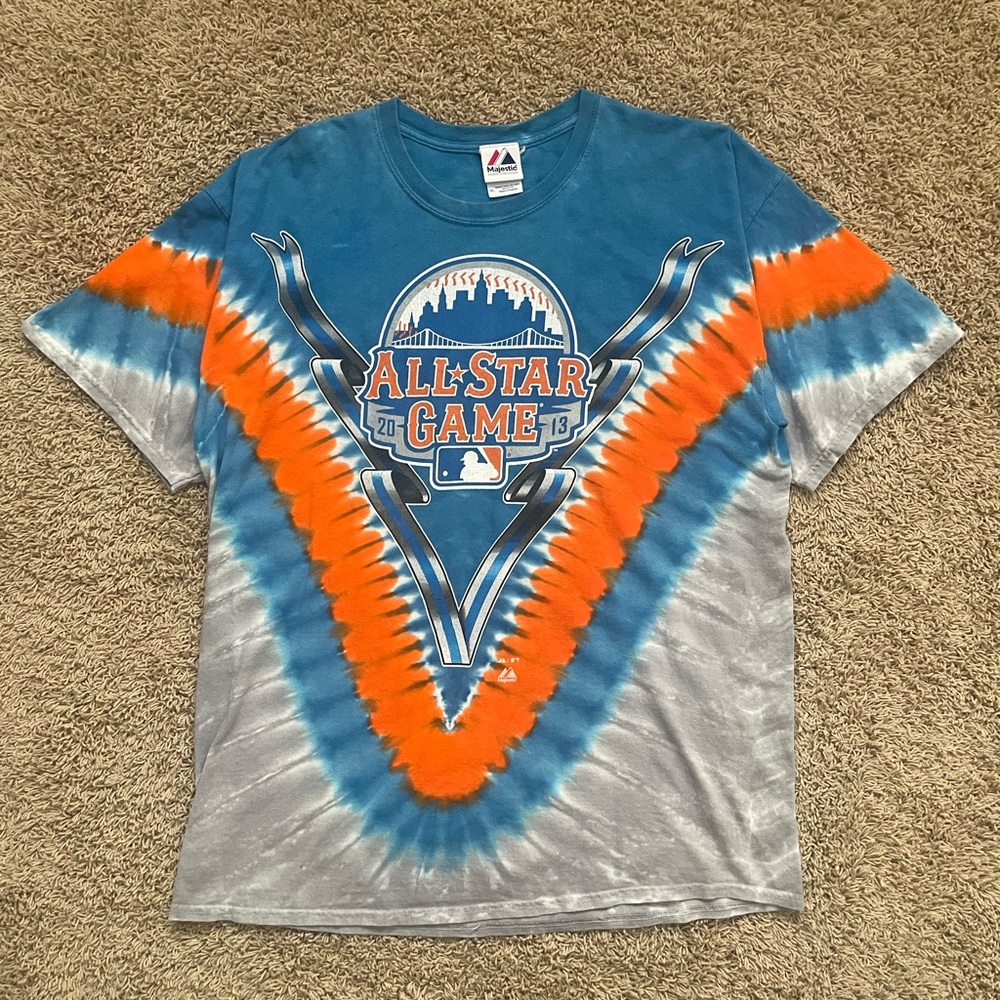 Vtg Y2K New York Mets MLB All Star Game Mens XL Acid Wash Baseball T-Shirt